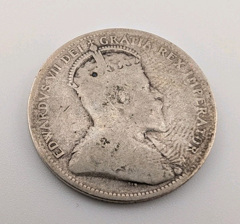1907 Canada 25 Cents Sterling Silver!1