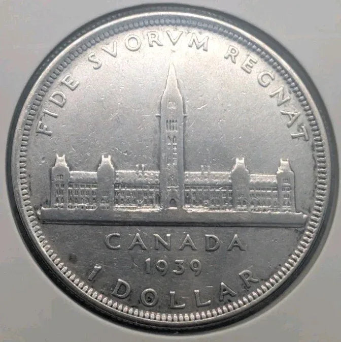 1939 Canada Silver Dollar - George VI - 0.8 Silver - Circulated Beautiful Patina - NumisFind