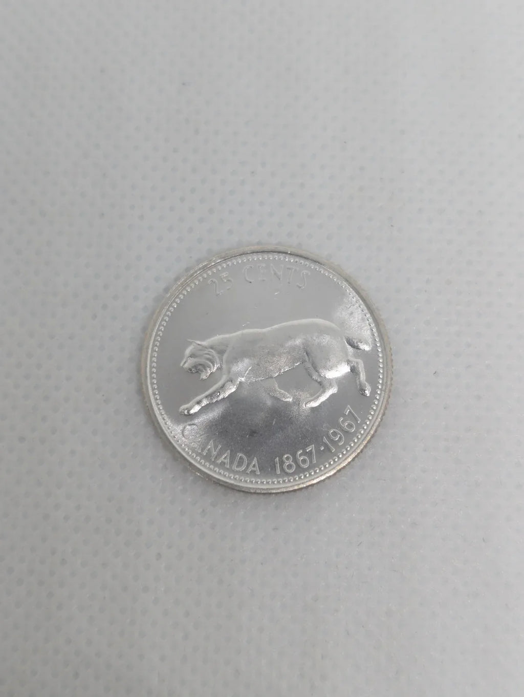 Roll of 1967 Canada Silver Quarter Coins, 25 Cents, UNC BU, Canadian 80% silver - NumisFind
