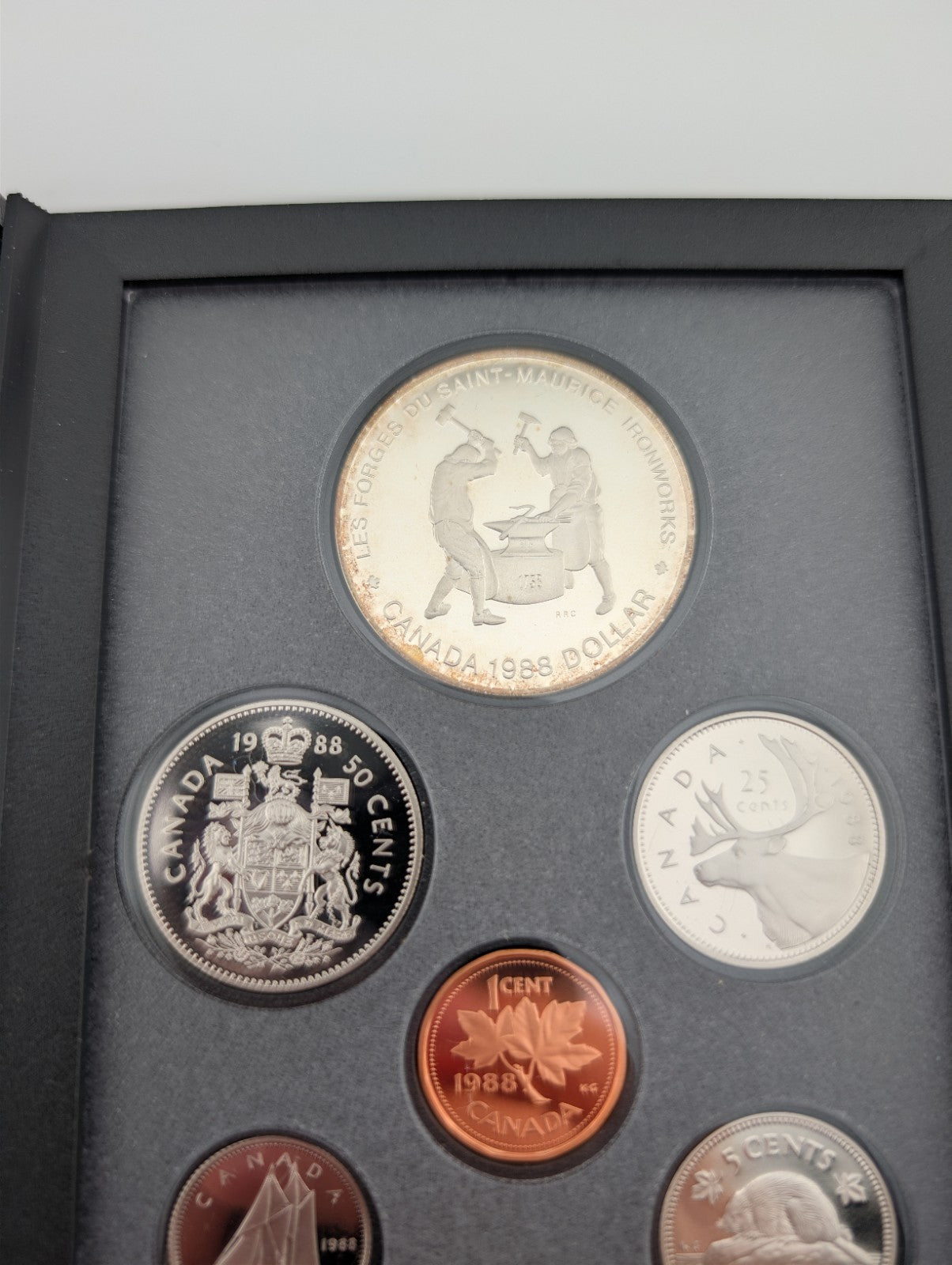 1988 Royal Canadian Mint (RCM) Double Dollar Proof Set - Silver Dollar 0.5 Fine2