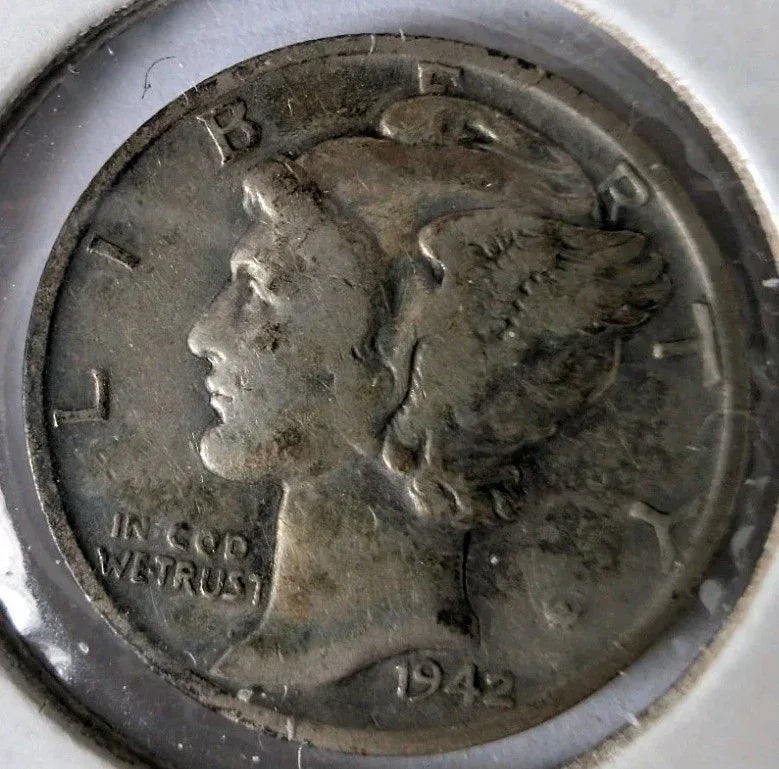Mercury dime lot of 6, 1937 To 1942. No Mint Mark Except 1938-S 90% silver coins - NumisFind