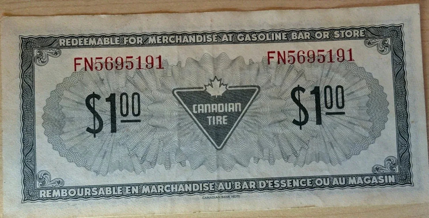 Canadian Tire Money, $1 note - NumisFind