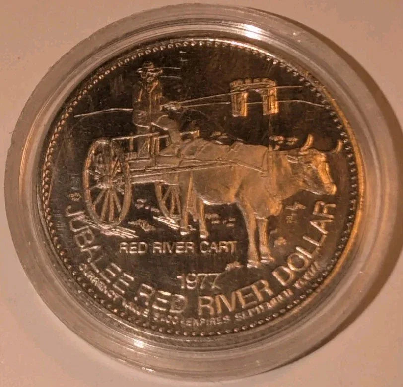 1977 Winnipeg Jubalee Red River Cart Trade Token 1 Dollar Stephen Juba in HOLDER - NumisFind