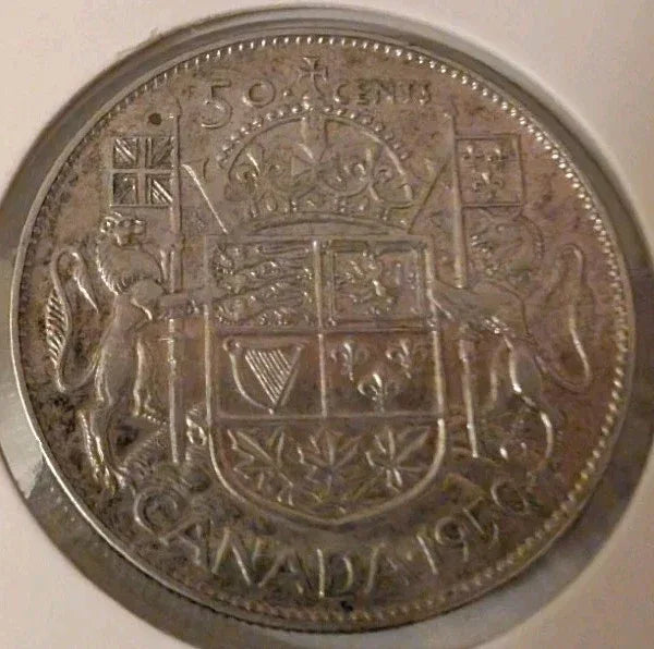 1950 Canada SILVER Half Dollar HALF DESIGN Fifty Cents BETTER Coin 50 Cents 50c - NumisFind