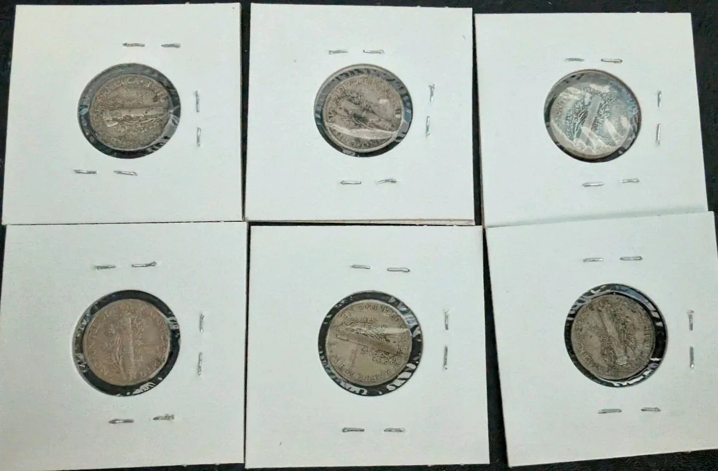 Mercury dime lot of 6, 1937 To 1942. No Mint Mark Except 1938-S 90% silver coins - NumisFind