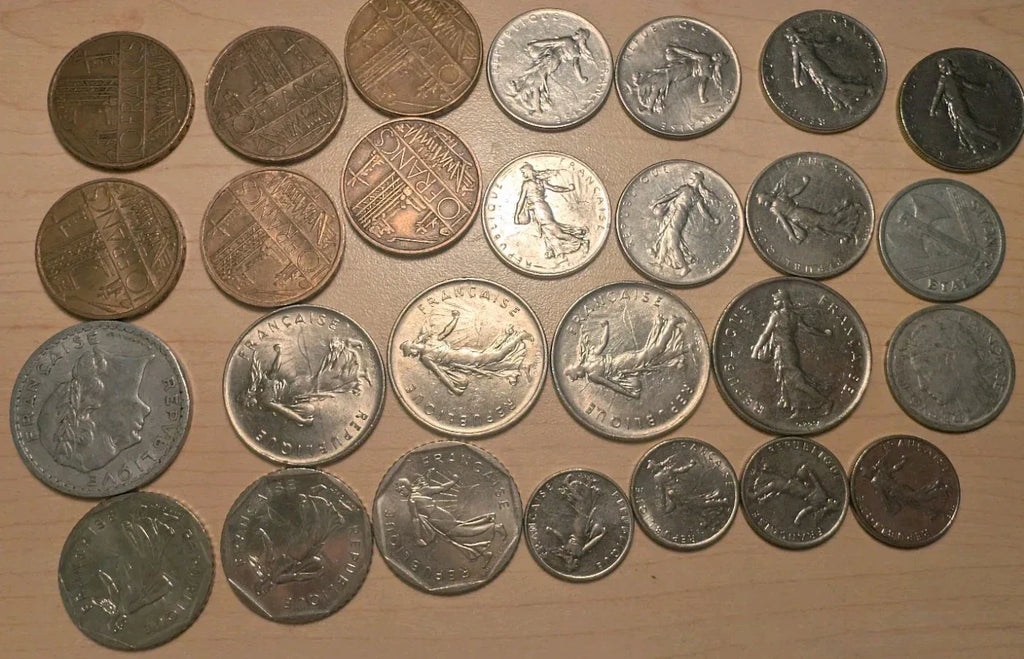 French Franc Coins : Lot of 27 Coins : 1941 - 1982 - 102 Francs Face Value - NumisFind