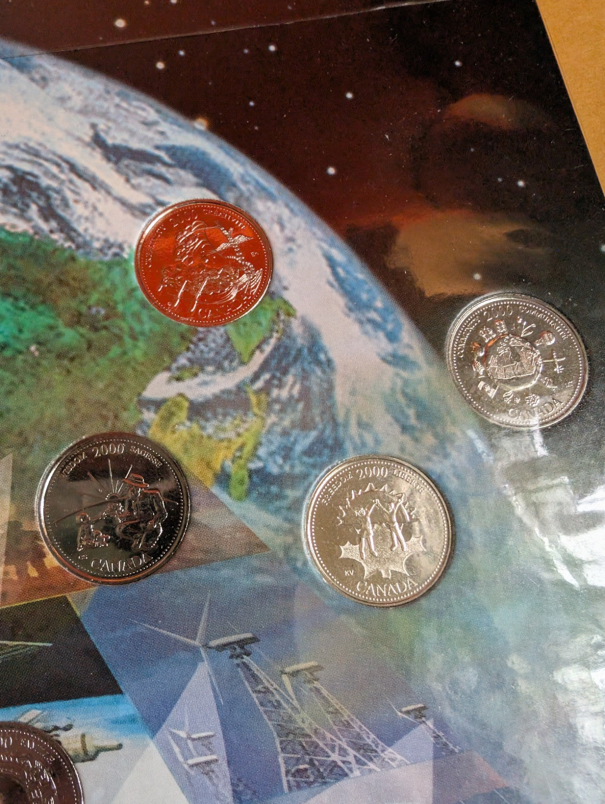 Canada 2000 Millennium Designs  BU 12 Coin Quarter Set in Cardboard!!4