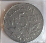 CANADA 1922 1923 1924 / 3 x NICKEL GEORGE V 5 CENT COIN LOT - NumisFind