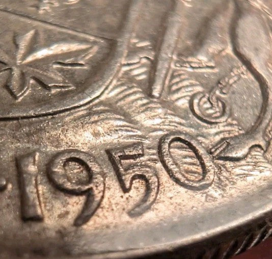 1950 Canada SILVER Half Dollar HALF DESIGN Fifty Cents BETTER Coin 50 Cents 50c2