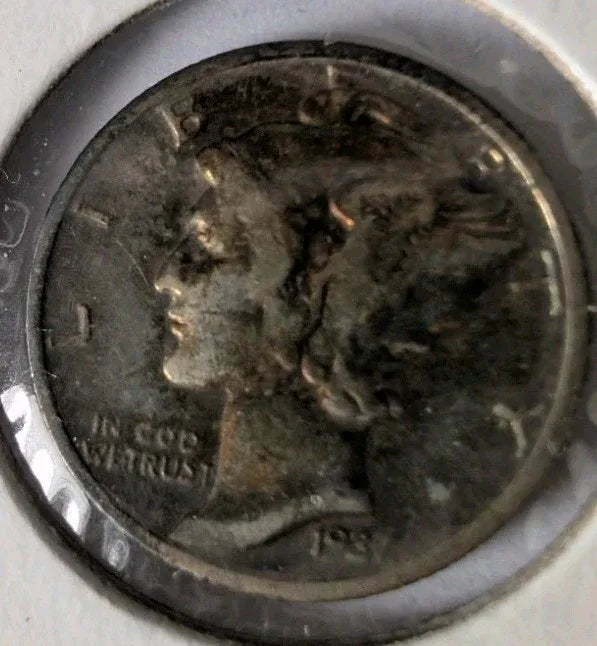 Mercury dime lot of 6, 1937 To 1942. No Mint Mark Except 1938-S 90% silver coins - NumisFind