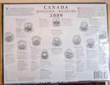 Canada 2000 Millennium Designs  BU 12 Coin Quarter Set in Cardboard!!1