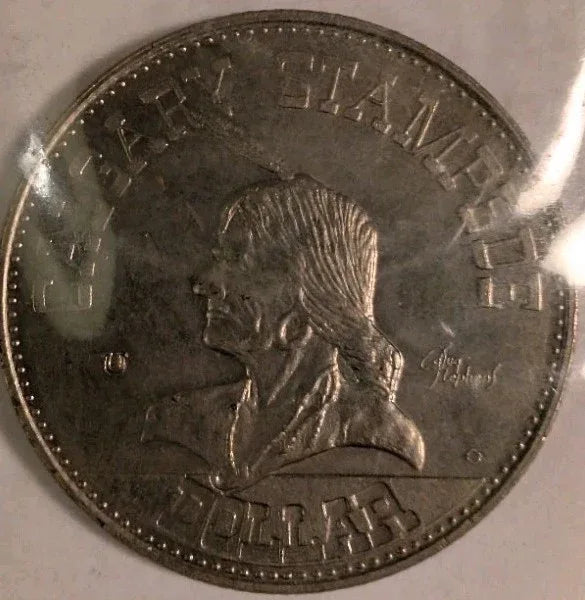 1977 - Calgary Stampede - Dollar Token - Horseshoe Mint Mark - Almost uncircula - NumisFind